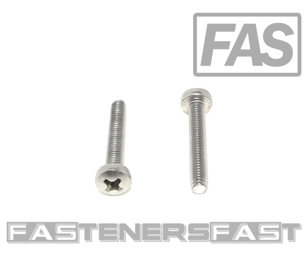 (25) M4-0.7 x25 Stainless Steel Phillips Pan Head Machine Screw DIN7985 A2 M4x25