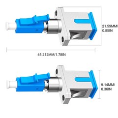 2-Pack LC to SC Adapter, Single Mode LC/UPC Male to SC/UPC Female Fiber Optic…