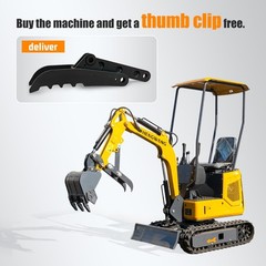 Mini Excavator With Chassis Extension And Boom Swing 15HP Free Shipping