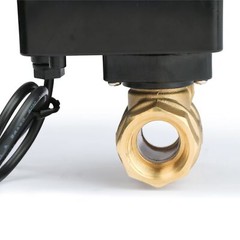 U.S. Solid Motorized Ball Valve with Indicator Lights 1/2 in Brass 9-36V N/O