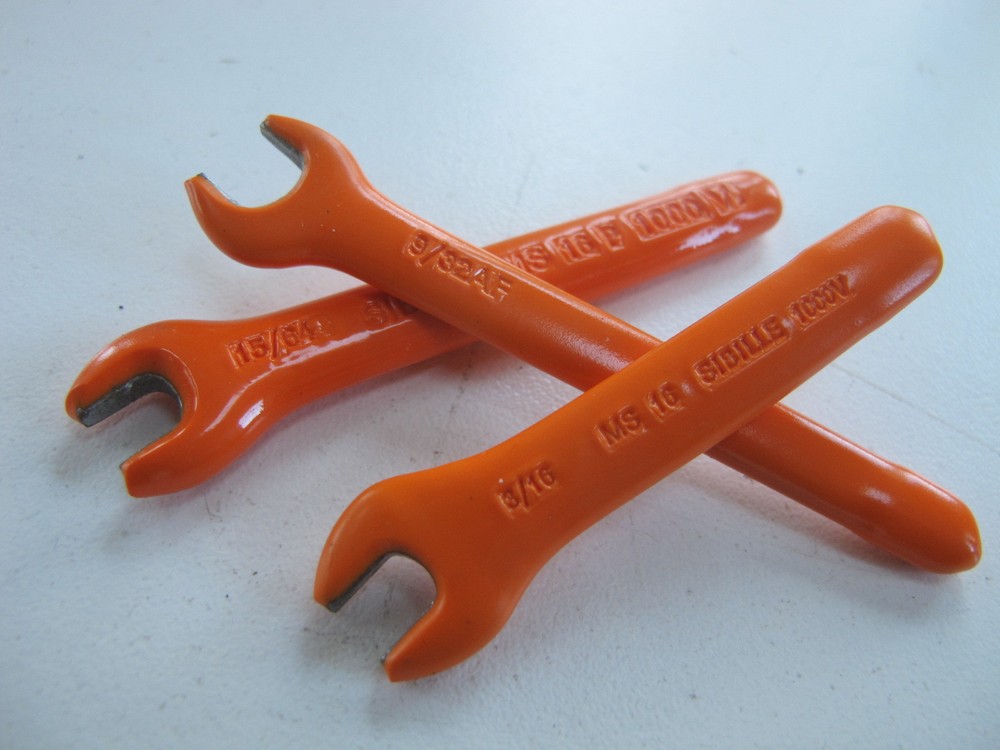 3 Sibille Fameca MS16 9/32 15/64 3/16 Electric Insulated OPEN ENDED SPANNER 3pcs