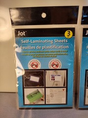 LOT OF (3) Jot Self-Laminating Sheets (3pc) each pack / Size: 4.5 x 6.5