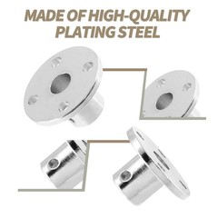 Litoexpe 4 Pieces 6mm Flange Coupling Connector, Rigid Flange Shaft Coupling …