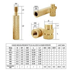 Brass Knurled Heat Insert Nuts for 3d Printer Plastic Hot Melt Thermal Tool Set