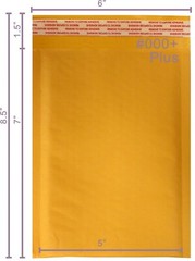 Yens® 1000 #000+Plus Kraft Bubble Padded Envelopes Mailers 5 X 7 extra large