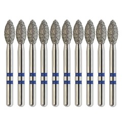 Zirconia Diamond Burs Friction Grip Egg Football Ball Round End Taper Cylinder