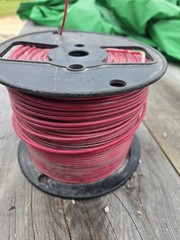 THHN Wire 12 AWG Solid Copper Building Cable 500ft RED