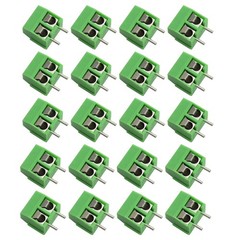 Compact 20 PCS 2 Pin Screw Terminal Block Connectors – Perfect for Electronics