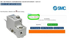 SMC ISA15 /ISA15-1-01 Air Catch Sensor 12-24 VDC NEW [B4S2]