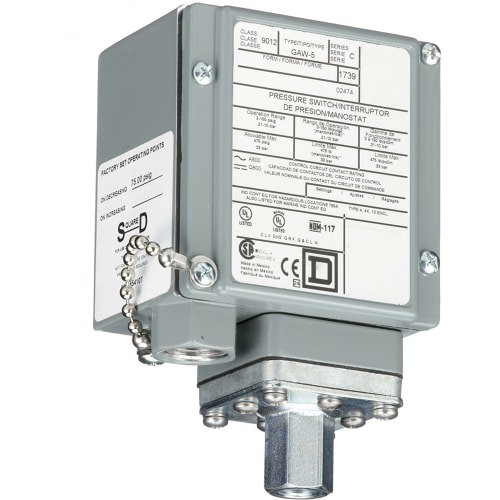 1Pc TELEMECANIQUE 9012GAW5 Pressure Switch, 3-150 psi, 1/4 NPTF port, SPDT,