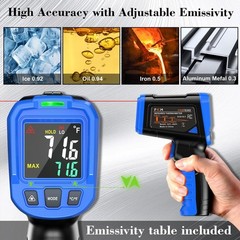 Laser Thermometer Gun -58°F~1112°F(-50°C~600°C),Non Infrared Thermometer Gun …