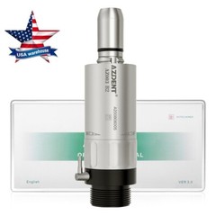 AZDENT Dental 1:1 Direct Drive Low Speed Air Motor Turbine Handpiece 2 Holes