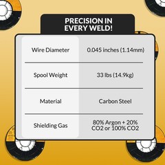 INEFIL ER70S-6 .045-Inch on 33-Pound Spool Carbon Steel Mig Solid Welding Wire