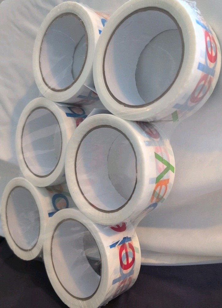Shipping Tape 6-roll eBay Logo 2″x75 yds shipping pack color tape Official UL