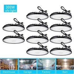 10Pcs 300W UFO Led High Bay Light Industrial Commercial Warehouse Garage Light