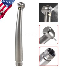 Pieza de mano alta velocidad fibra óptica LED dental E-generator 2 Hole Turbine