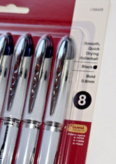 8-Pack uni-ball Vision Elite Rollerball Pens Bold 0.8mm Black Ink – Brand New!