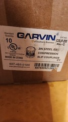(10) PACK GARVIN CSLP-200 2″ INCH STEEL EMT COMPRESSION SLIP COUPLINGS [5411]