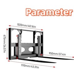 Mini Skid Steer Loader Attachment Pallet Forklift Fork FREE SHIPPING 2026 USA