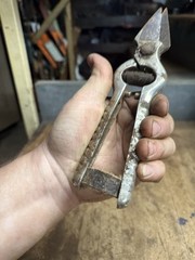 Vintage Old Original Wool Sheep Shears Farm Barn Hand Tool Leather Holster USA
