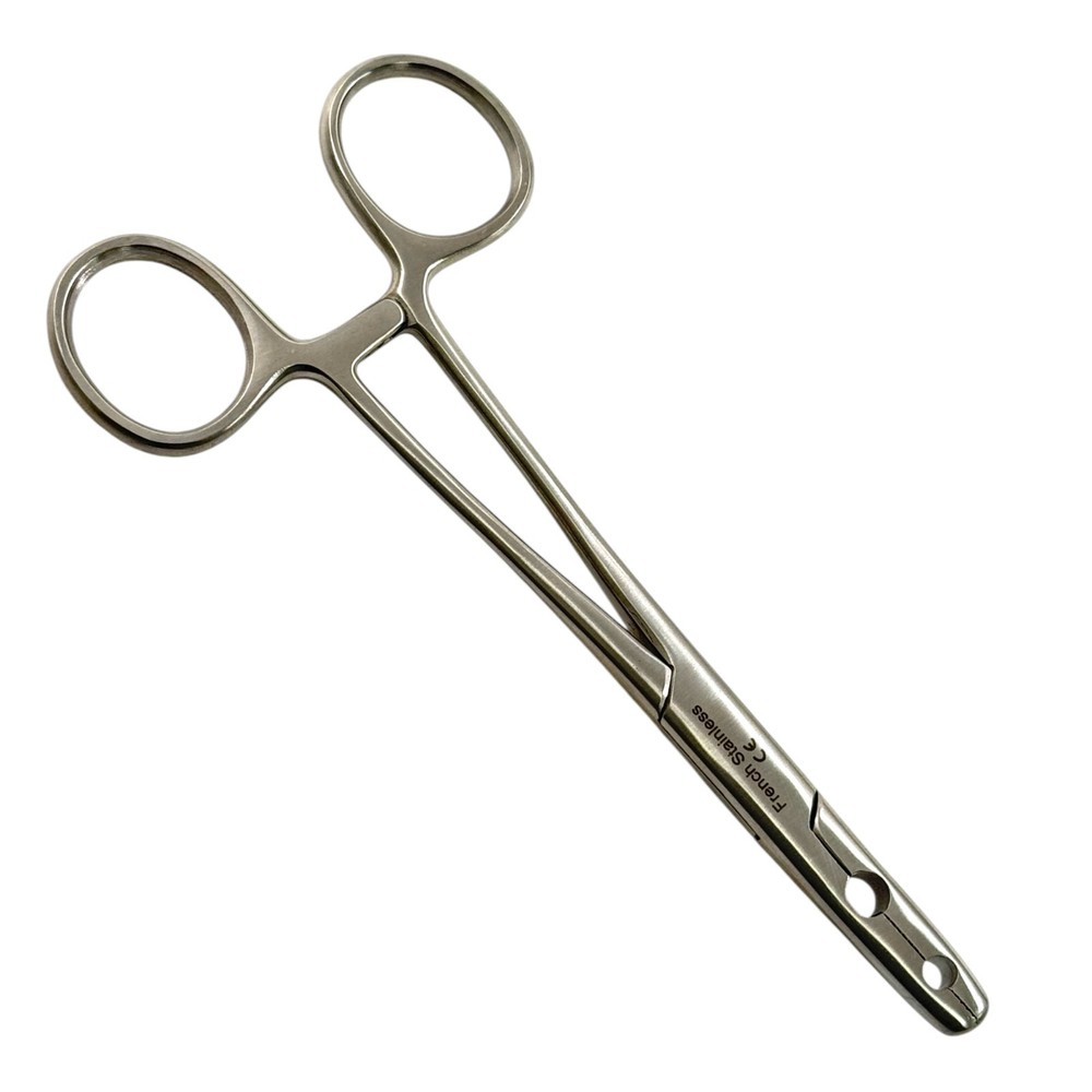 5.5″ Post Mortem Arterial Fixation Forceps, Fenestrated Serrated Jaws, Stainless
