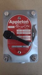 APPLETON EFDC1502MS MANUAL MOTOR STARTER EXPLOSION PROOF 2-POLE 3HP 1/2″ HUB
