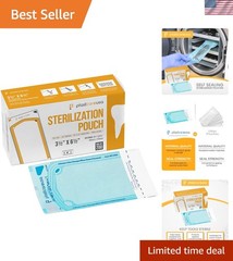 1000 Latex-Free Autoclave Bags with Color-Changing Indicator – 3.5 x 5.25 Inches