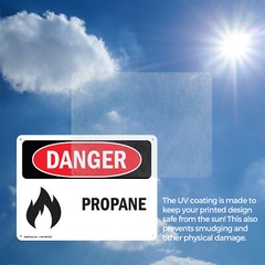 (2 Pack) Propane OSHA Danger Sign Decal Metal Plastic