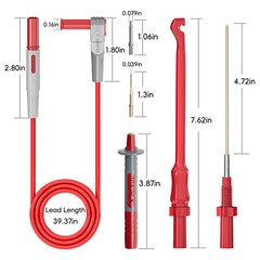 18PCS Multimeter Automotive Test Lead Kit with Wire Piercing Clip Puncture Probe