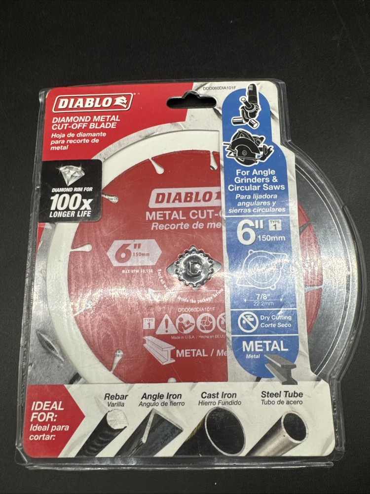 Diablo 6 in. Diamond Metal Cut-Off Wheel 0.047 in. x 7/8 in. 1 pk