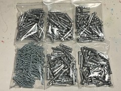 Heavy Duty Self-Drilling Toggle Anchors with Screws Kit, Zinc, 50 sets