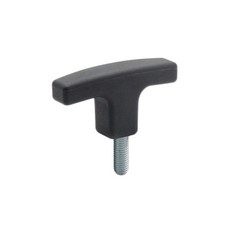 Nylon T Knob Plastic Clamping Handle with M8 M10 M12 Metal Thread Screw