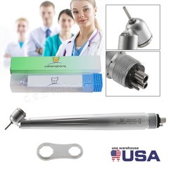 LED Dental Surgical Handpiece 45° Angle 4 Hole Midwest Rear Exhaust Impact Air