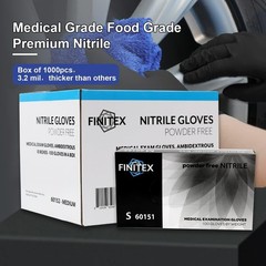 Black Nitrile Disposable Gloves, Exam Gloves, Powder-free, Latex-free, 3mil, …