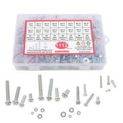 1080 Pcs Screws Bolts and Nuts Assortment Kit, Metric Machine Screws and Nuts