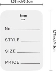 900 Pcs Price Tags, Clothes Size Tags Coupon Tags Making 1.38 inch x 1.77inch