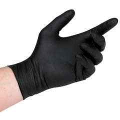Black Vinyl Nitrile Blend Gloves Premium Powder-Free 5.5-Mil 1000 pcs S/M/L/XL