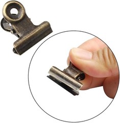 100 PCS Metal Hinge Clips, Bronze Small Clips 100pcs 0.87Inch, Cyan