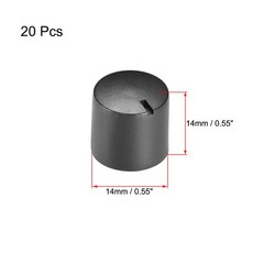 20Pcs 6mm Knob for Speaker Effect Pedal Amplifier Potentiometer Knob 14x14mm