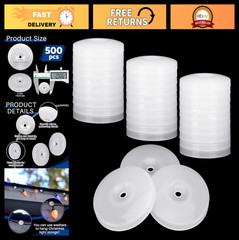 500pcs Plastic Cap Washers for Nails/Screws – 1-1/8” Flat, Holiday Light Decor,