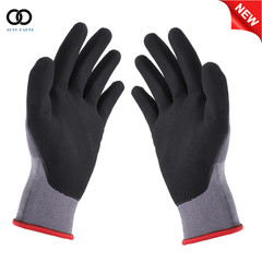 3 Pairs Work Gloves L-Size MicroFoam Nitrile Coated Knit Nylon Gloves