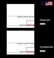 CAS LST-8020 Printing Scale Label, 58 x 60 mm, UPC/Ingredients x 12 Rolls Box