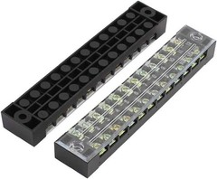 5Pcs Dual Row 12 Positions Screw Terminal Electric Barrier Strip Block 15A 600V