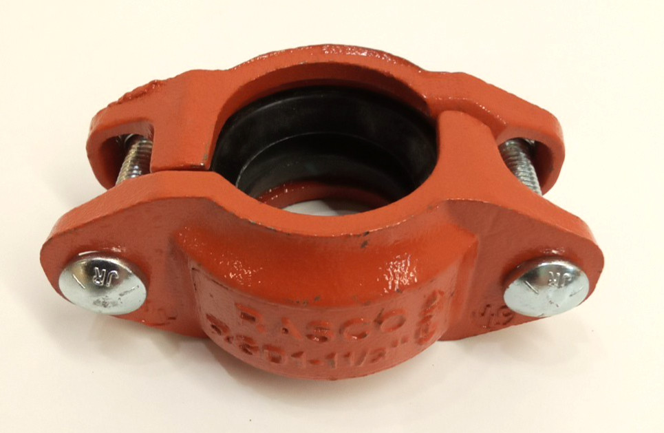 Rasco RGD1 1-1/2″ Angle Pad Rigid Grooved Coupling Ductile Iron EPDM Gasket