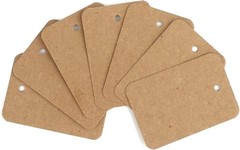Jijacraft 1000Pcs Price Tags, Brown Clothing Tags for Retail, Small Kraft Paper