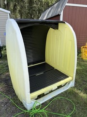 ULINE Roll-Top Spill Containment Drum Storage Shed – Hazmat / Chemical Storage