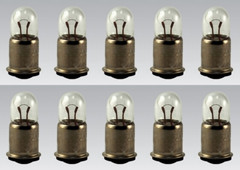 Box of 10 #251 Bulbs 2.47V 0.3A 0.74W Midget Flange