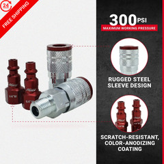 Milton S-314MKIT ColorFit Coupler & Plug Kit – 14 Piece, Original Version