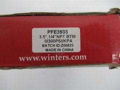 Winters PFE3933 3.5″. 1/4″ NPT BTM 0-300 psi/kPa Fire Sprinkler Pressure Gauge