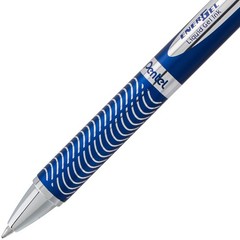 Pentel Energel Alloy Retractable Liquid Gel Pen, 1 Count (Pack of 1), Blue